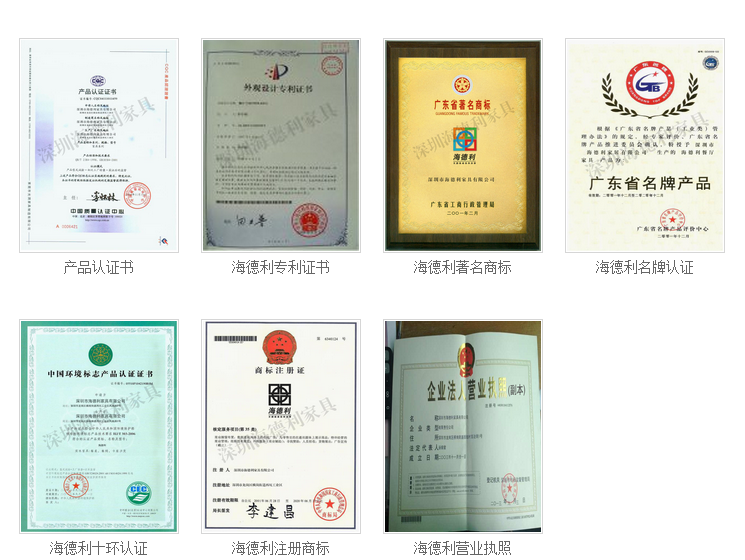 海德利荣誉资质