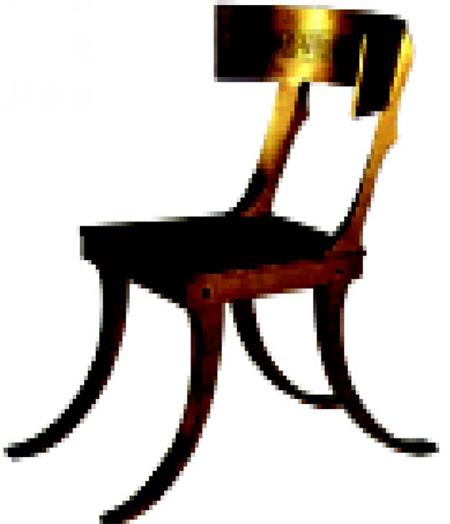 镀金的山毛榉klismos椅