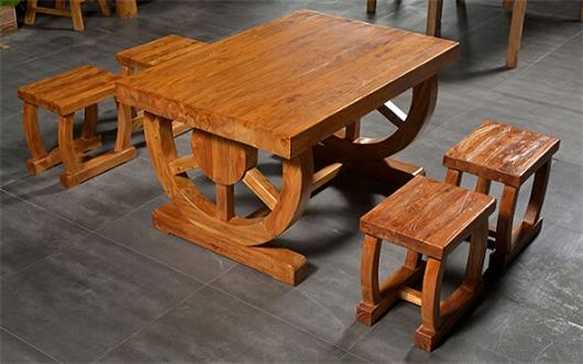 老榆木餐桌椅