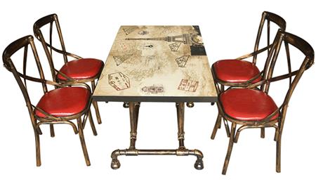 酒楼复古餐桌椅