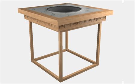 大理石火锅餐台