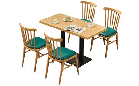 实木快餐厅桌椅