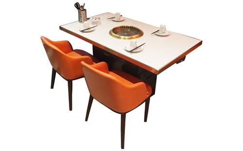 大理石无烟火锅桌