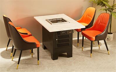 大理石韩式无烟烧烤桌