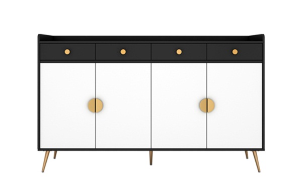 北欧风格靠墙储物柜餐厅备餐柜家具