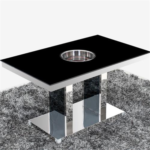 钢化玻璃火锅桌 下沉式火锅桌