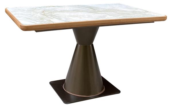 现代中式大理石不锈钢架脚休闲桌-深圳南山茶餐厅桌椅