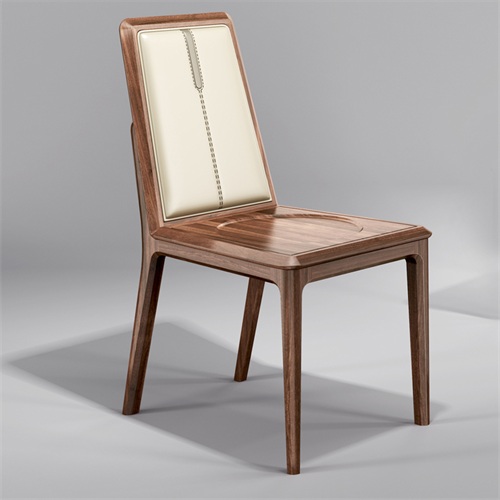 茶餐厅新中式实木餐椅靠垫现代简约靠背椅