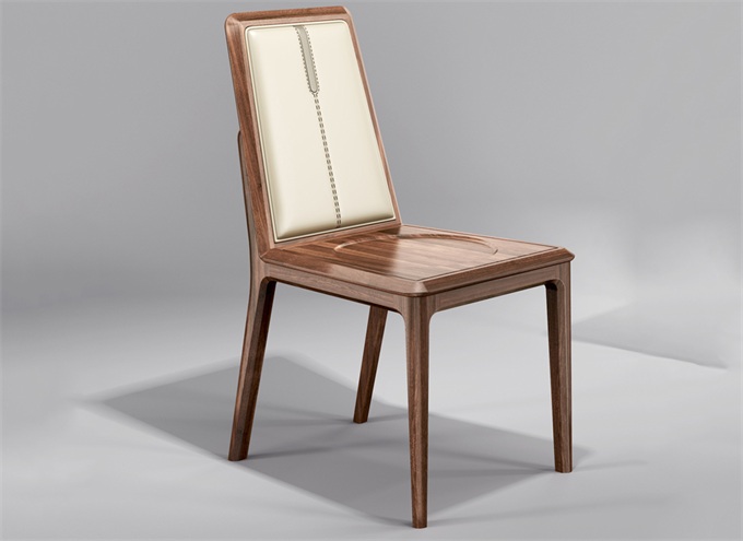 茶餐厅新中式实木餐椅靠垫现代简约靠背椅