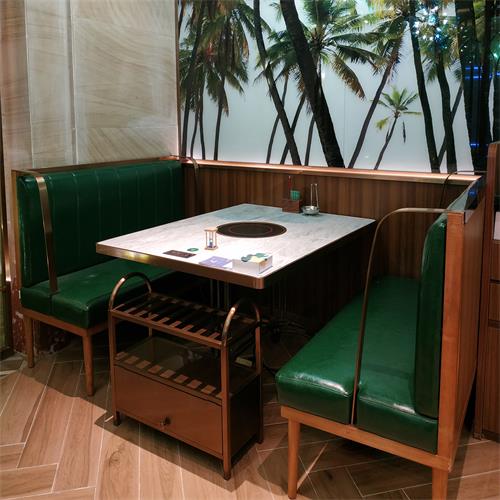 椰子鸡火锅餐厅4人位大理石电磁炉火锅桌