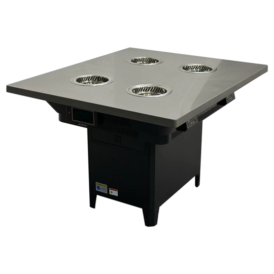 自助小火锅一人一锅大理石无烟净化火锅桌