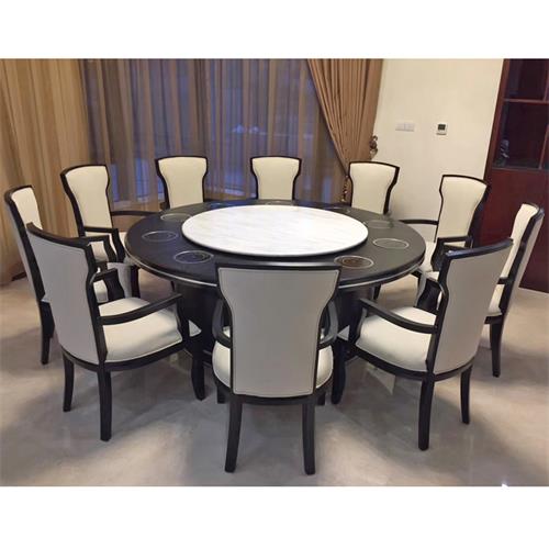 酒店大理石火锅餐桌_自带电磁炉的小火锅桌子