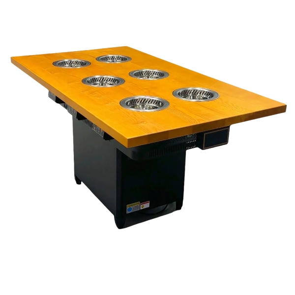 自助火锅6人位一人一锅无烟净化小火锅桌