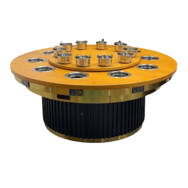 10人位一人一位无烟净化小火锅桌