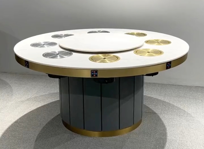 火锅店8人位一人一锅无烟净化小火锅桌