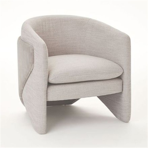 会所极简风格U型创意布艺软包沙发