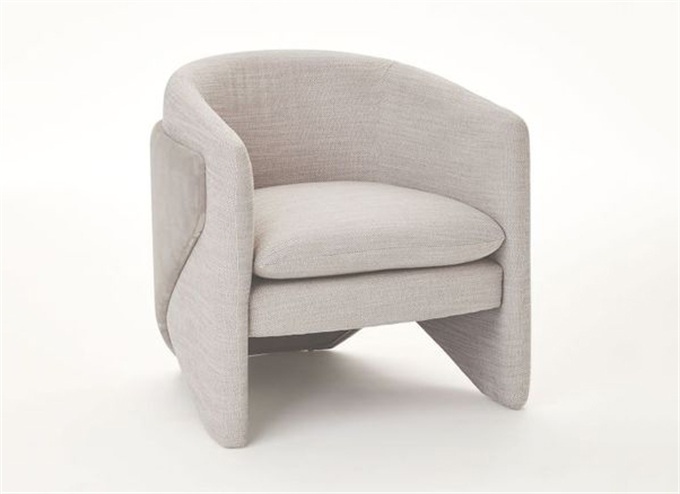 会所极简风格U型创意布艺软包沙发