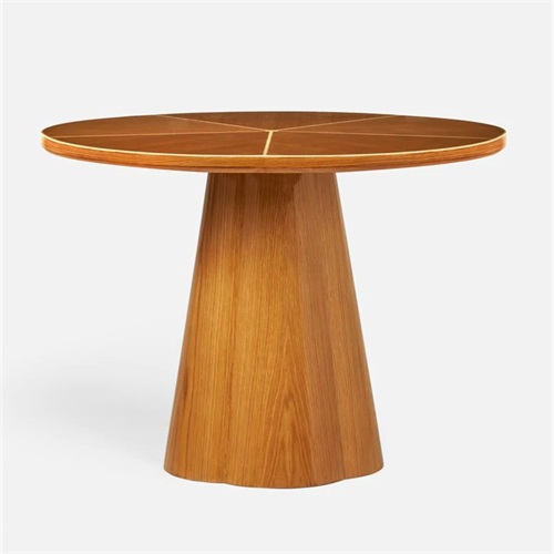 优质高档时尚会所实木圆桌子家具