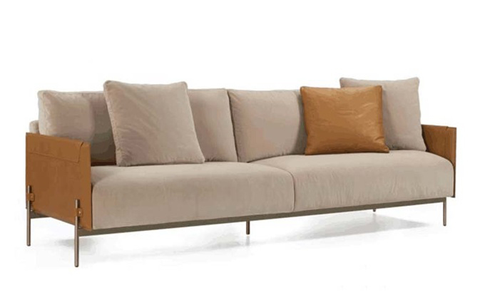 会所酒店休闲不锈钢软包卡座沙发家具