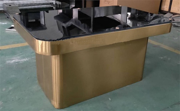 KTV夜场包厢茶几_不锈钢镀钛玫瑰金酒吧桌