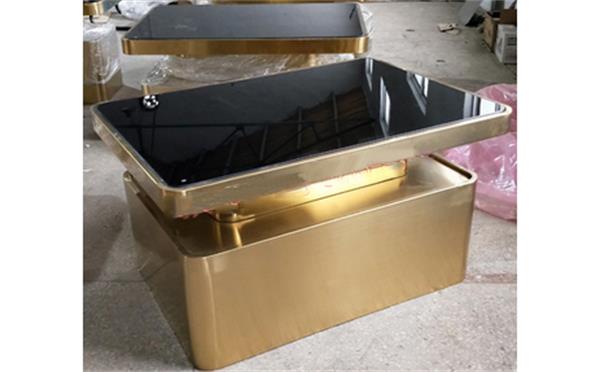 酒吧创意桌子_ktv会所不锈钢钢化玻璃茶几