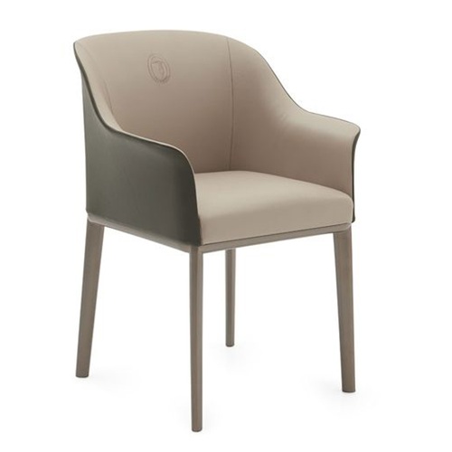 咖啡厅现代高档马鞍皮艺扶手椅