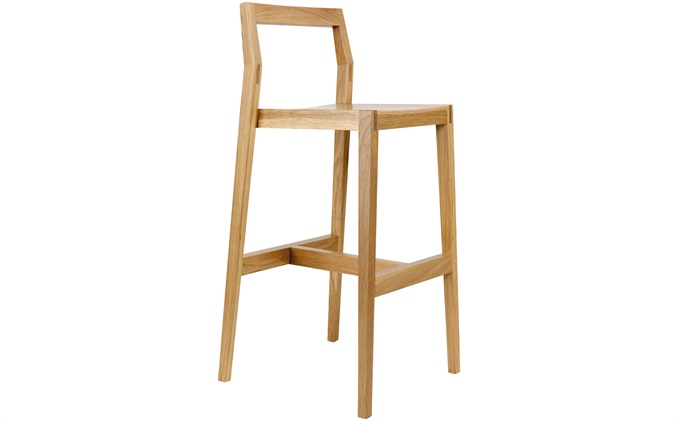 咖啡店日式简约实木吧椅木质高脚椅