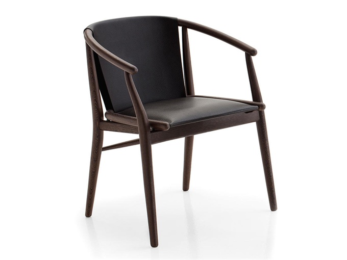 美式创意实木皮艺软包咖啡厅椅子