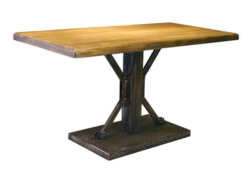 胡桃里复古怀旧美式铁艺咖啡厅实木桌