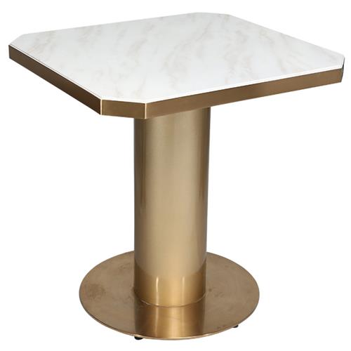 不锈钢大理石咖啡桌现代简约小餐台