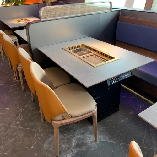 智能无烟净化火锅烧烤涮烤一体桌