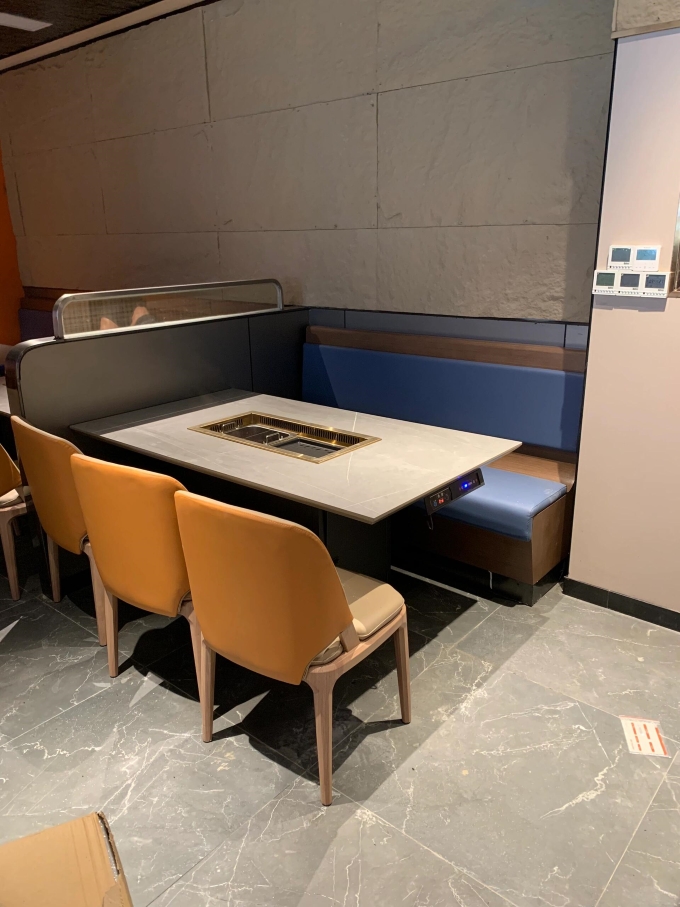 智能无烟净化火锅烧烤涮烤一体桌