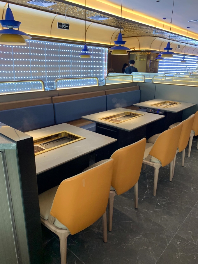 智能无烟净化火锅烧烤涮烤一体桌