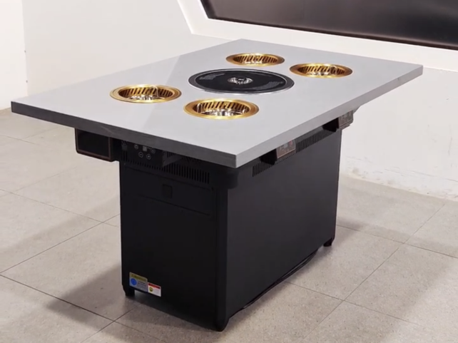 自助火锅烤肉店无烟烤涮一体餐桌