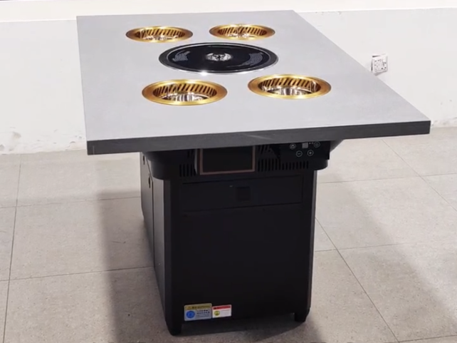 自助火锅烤肉店无烟烤涮一体餐桌