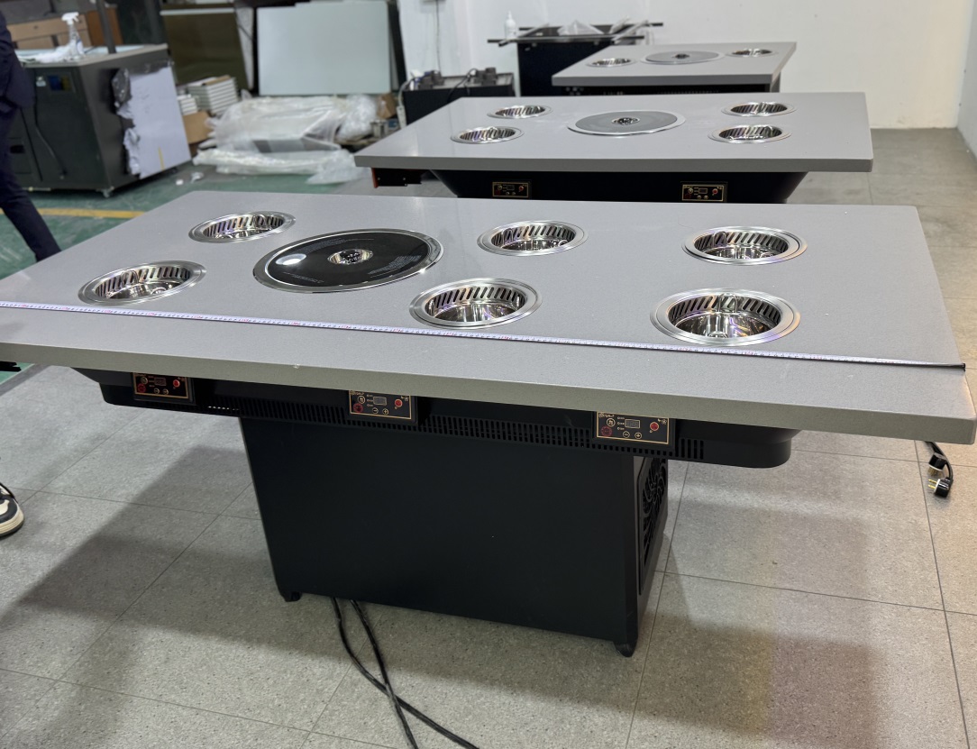 6人位自助小火锅烤肉餐厅无烟烤涮一体桌