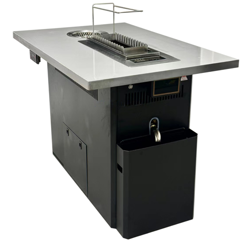 自助火锅烤串店不锈钢无烟火锅烤串一体桌