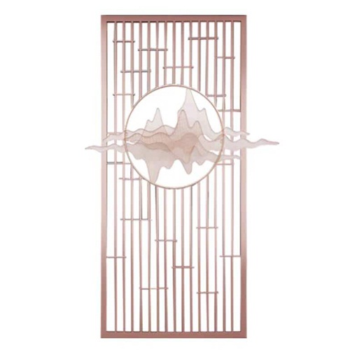 轻奢新中式不锈钢屏风隔断定制_不锈钢屏风工厂直销定制