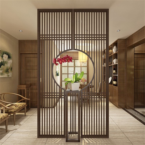 新中式现代隔断不锈钢屏风简约_不锈钢屏风金属制品厂