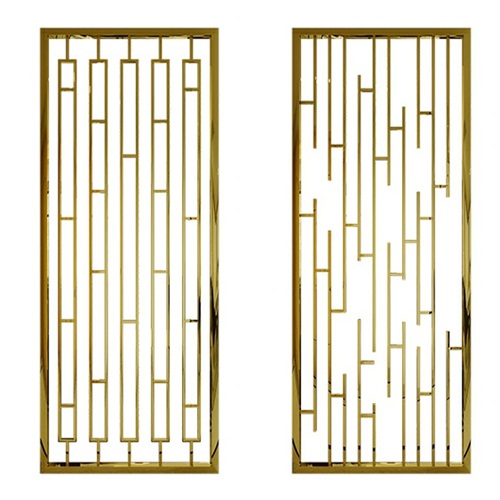 土豪金轻奢不锈钢屏风定做_高档不锈钢屏风加工厂