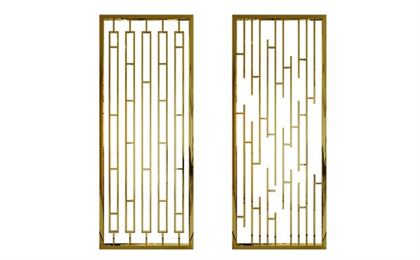 土豪金轻奢不锈钢屏风定做_高档不锈钢屏风加工厂