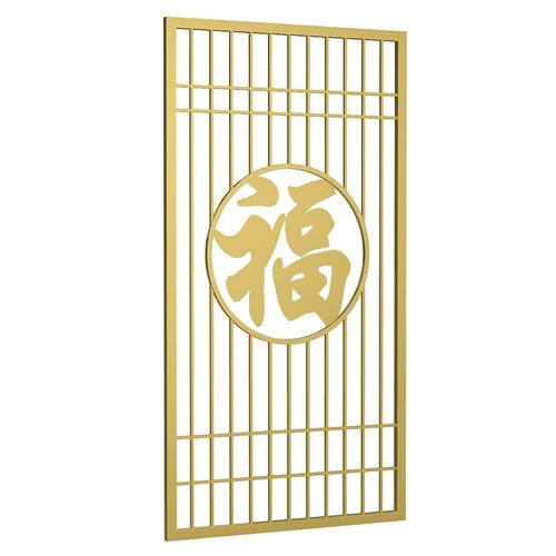 轻奢土豪金不锈钢屏风隔断_不锈钢屏风加工厂家