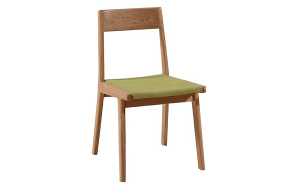 日式寿司店时尚简约实木布艺靠背椅