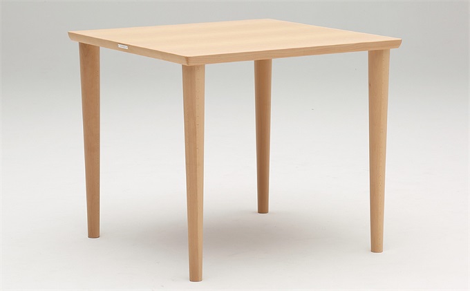 企业单位食堂简约方形实木餐桌