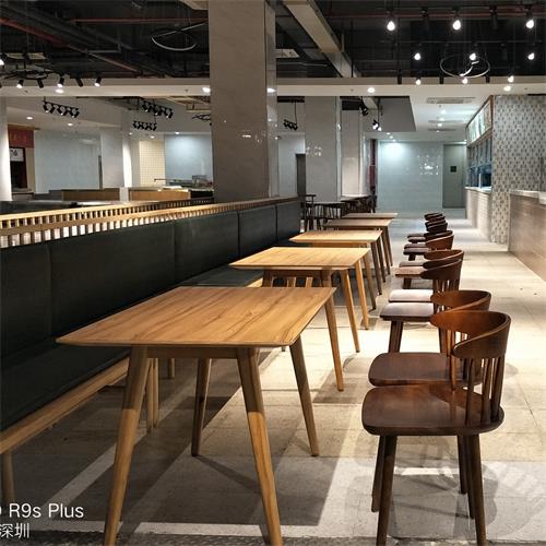 学生食堂实木餐桌_学校食堂专用餐桌