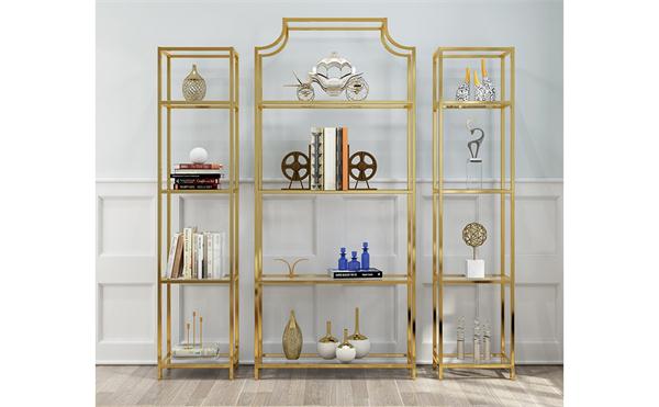 镜面拉丝玫瑰金不锈钢书架_不锈钢书架制品加工厂