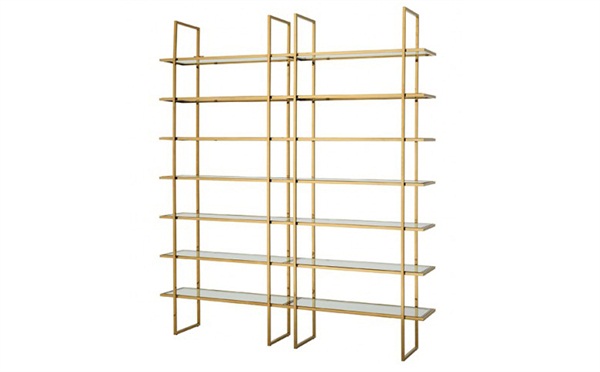 现代极简24k金不锈钢书架_不锈钢书架款式设计