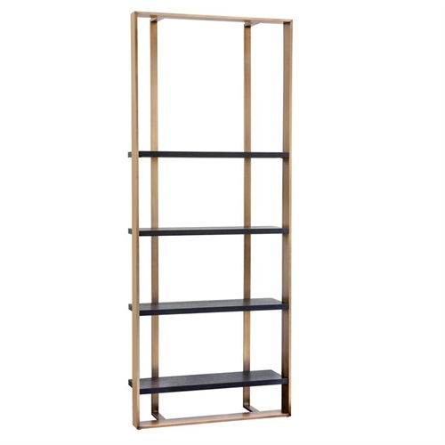 玫瑰金拉丝不锈钢书柜书架_不锈钢书架工厂定制