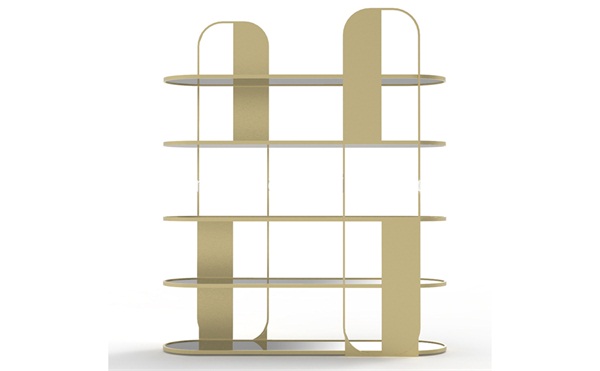 定制香槟金不锈钢书架_不锈钢书架加工厂生产