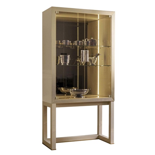 轻奢拉丝玫瑰金不锈钢书柜_高端不锈钢书柜定制